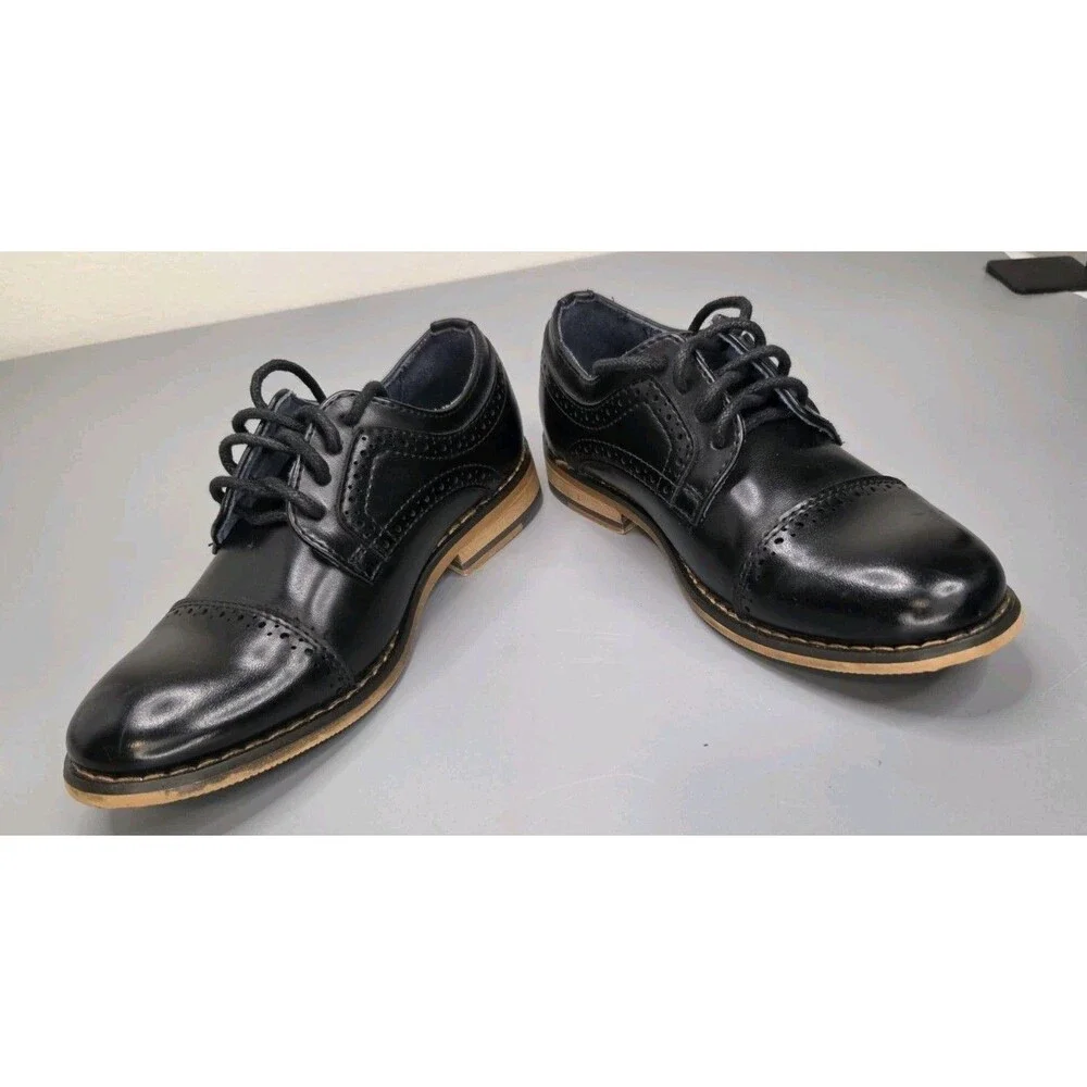 Bruno Marc Little Boy's Prince-K1 Classic Oxfords Dress Shoes 11 Black